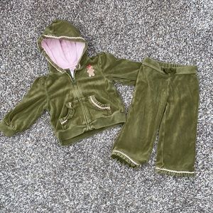 Vintage Gymboree Gingerbread Girl velour track suit 18-24 months